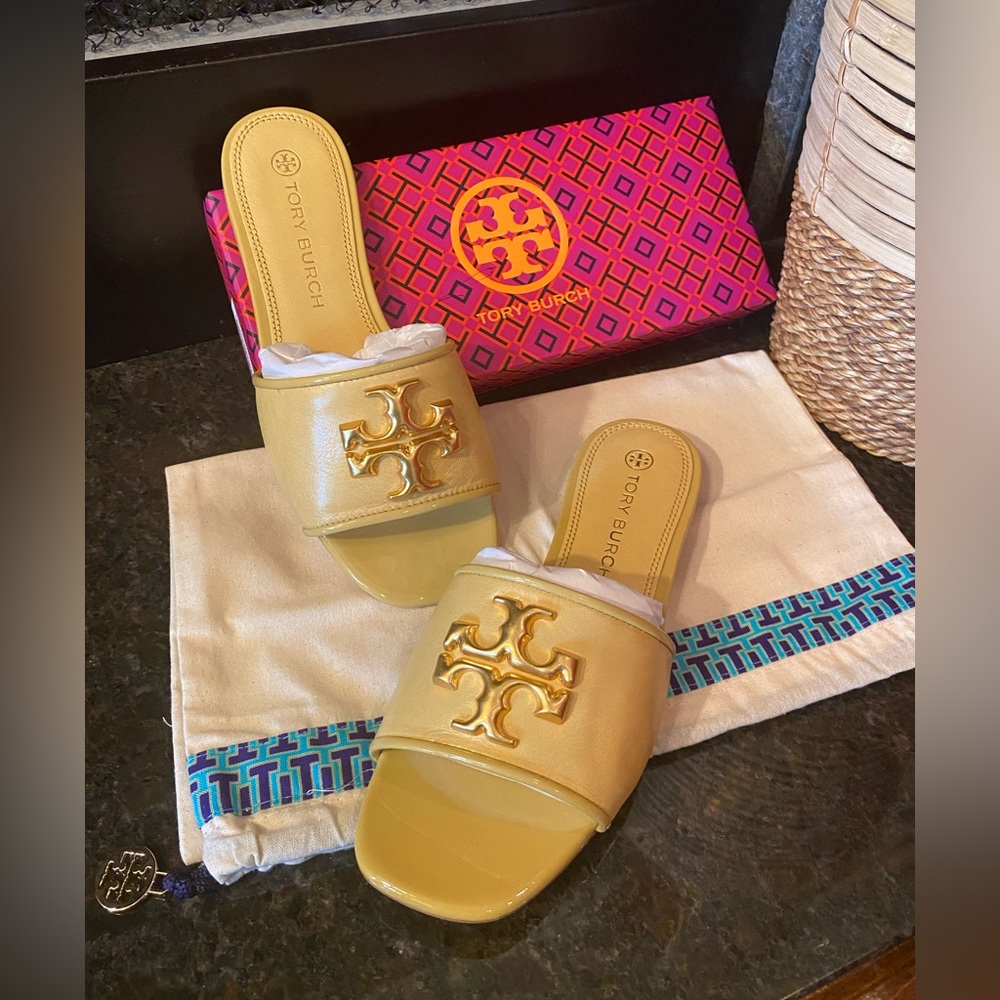Tory Burch Eleanor Slide Sandals with Iconic Logo